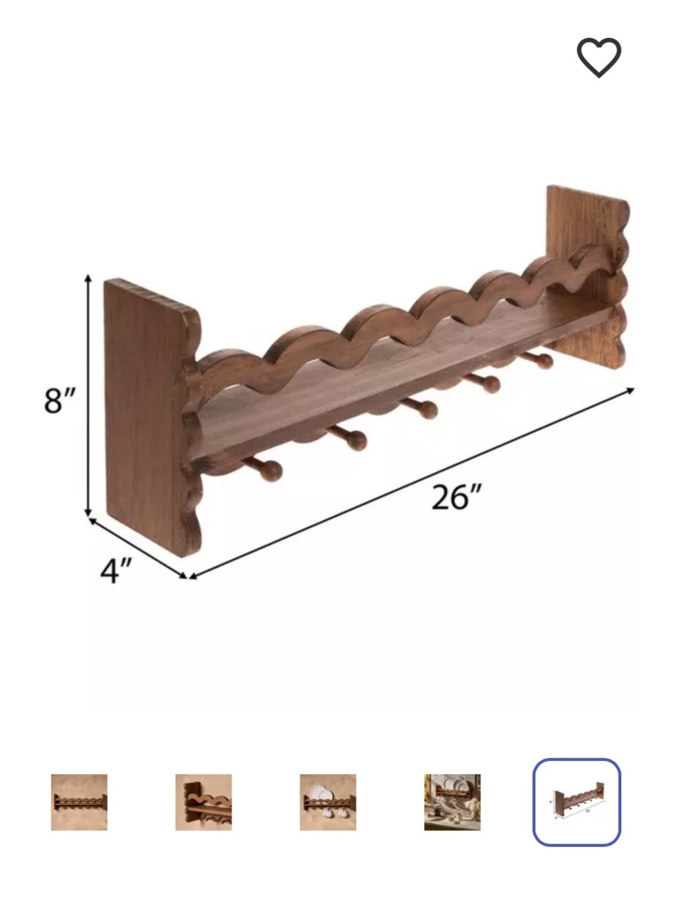 Kinkeeping Brown Plate & Mug Wood Wall Rack HOBBY LOBBY